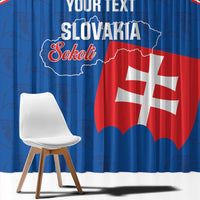 Custom Slovakia Football Window Curtain Come On Sokoli Falcon Pattern