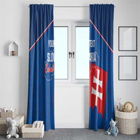 Custom Slovakia Football Window Curtain Come On Sokoli Falcon Pattern
