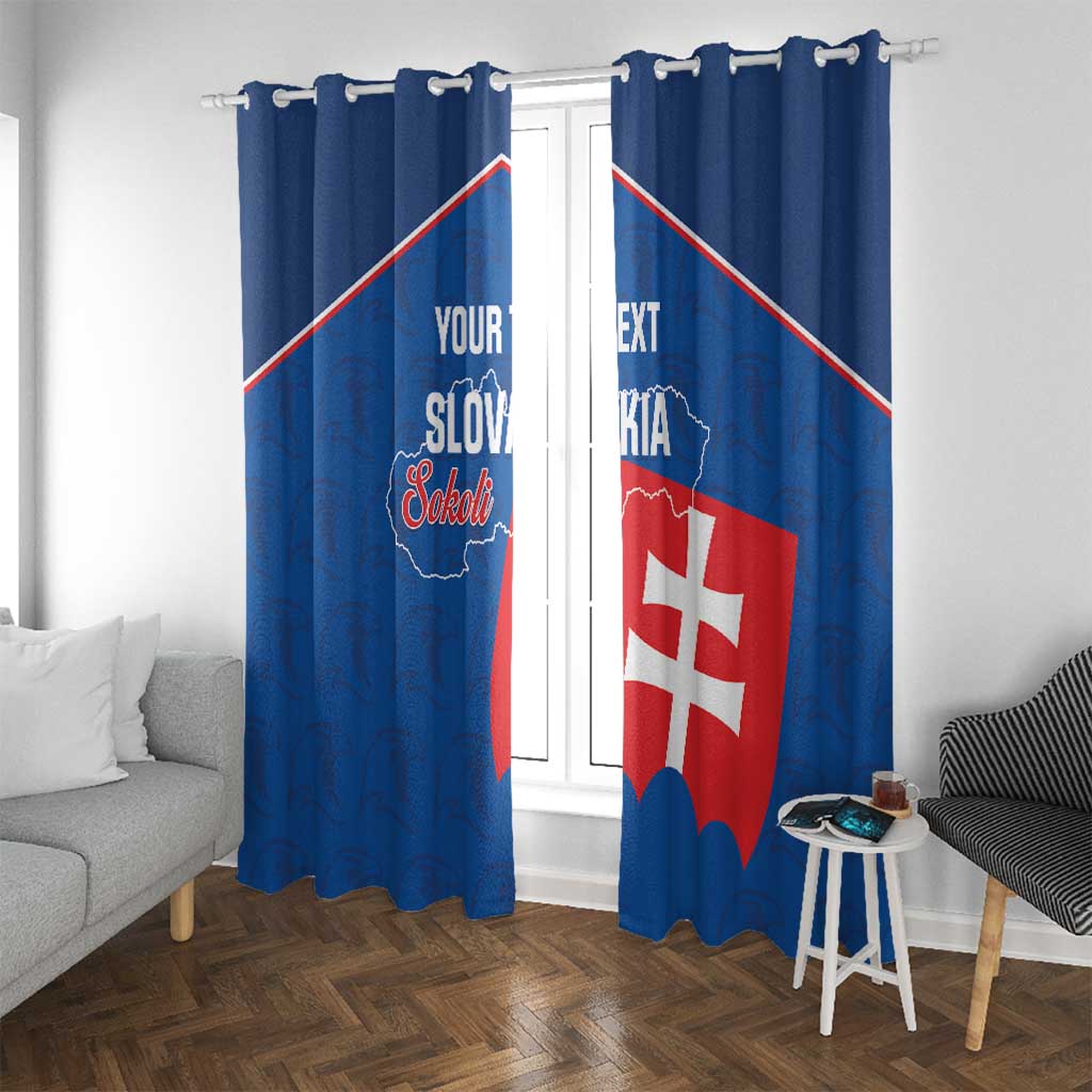 Custom Slovakia Football Window Curtain Come On Sokoli Falcon Pattern