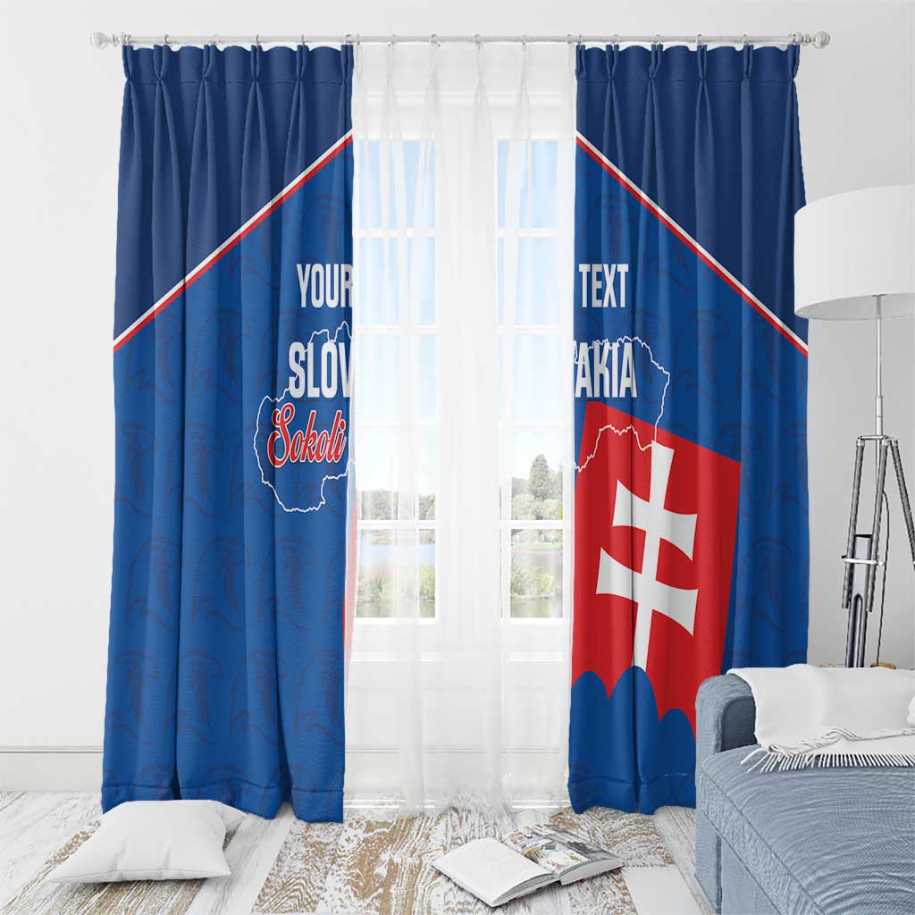 Custom Slovakia Football Window Curtain Come On Sokoli Falcon Pattern