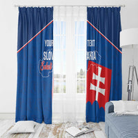 Custom Slovakia Football Window Curtain Come On Sokoli Falcon Pattern