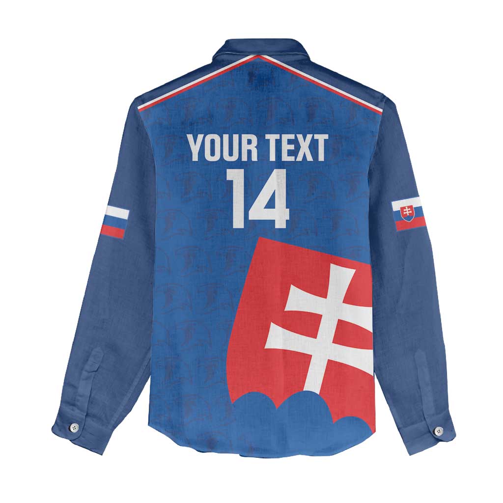 Custom Slovakia Football Women Casual Shirt Come On Sokoli Falcon Pattern