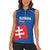 Custom Slovakia Football Women Sleeveless Polo Shirt Come On Sokoli Falcon Pattern
