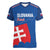 Custom Slovakia Football Women V-Neck T-Shirt Come On Sokoli Falcon Pattern