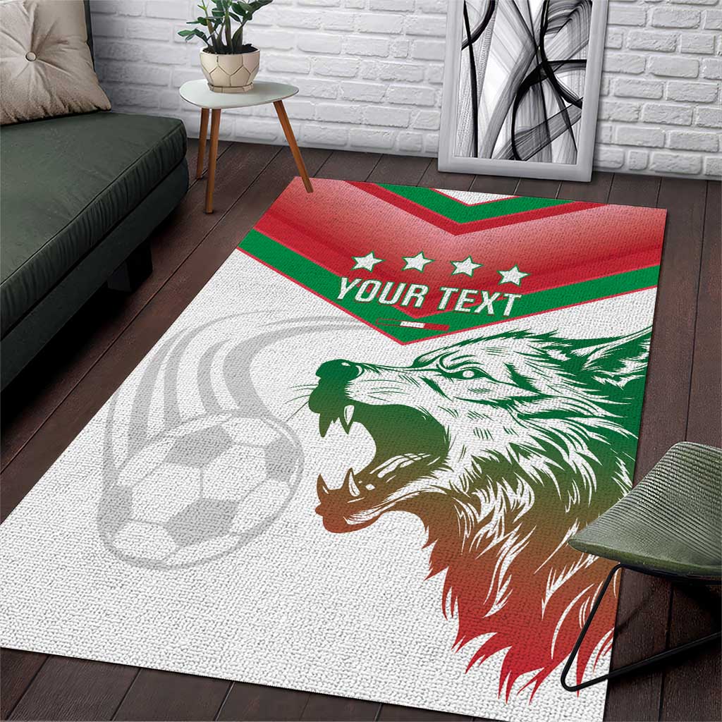 Custom Italy Football Area Rug Go Gli Azzurri Italian Wolf