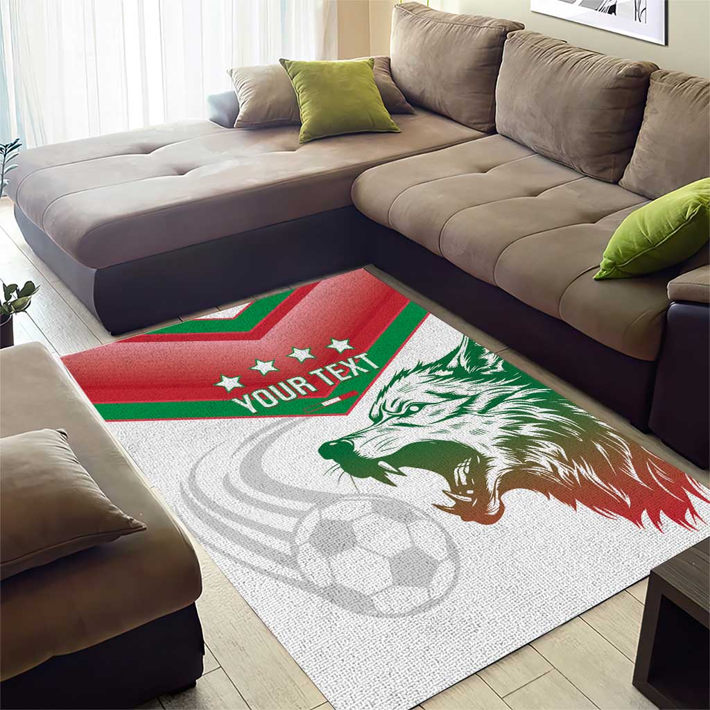Custom Italy Football Area Rug Go Gli Azzurri Italian Wolf