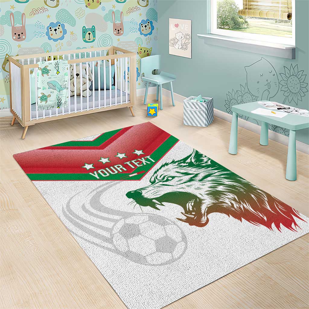 Custom Italy Football Area Rug Go Gli Azzurri Italian Wolf