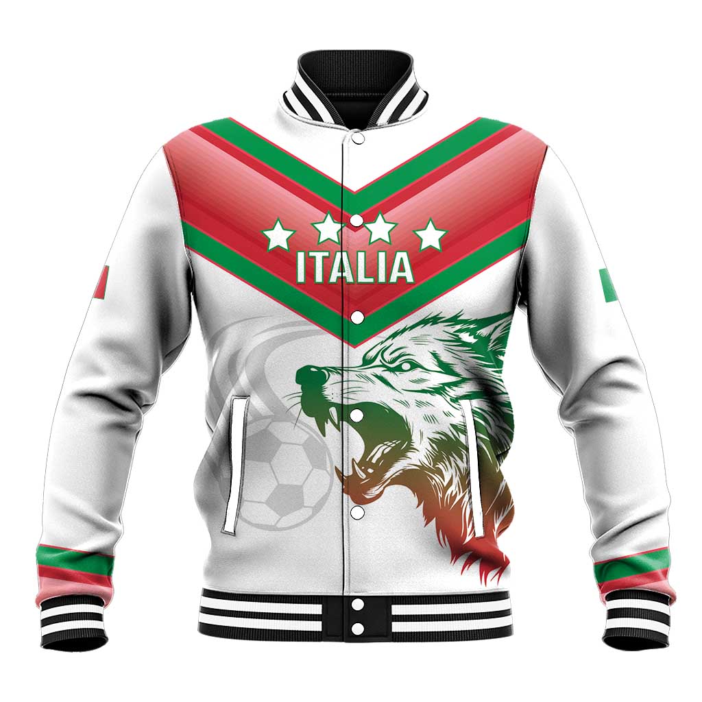 Custom Italy Football Baseball Jacket Go Gli Azzurri Italian Wolf
