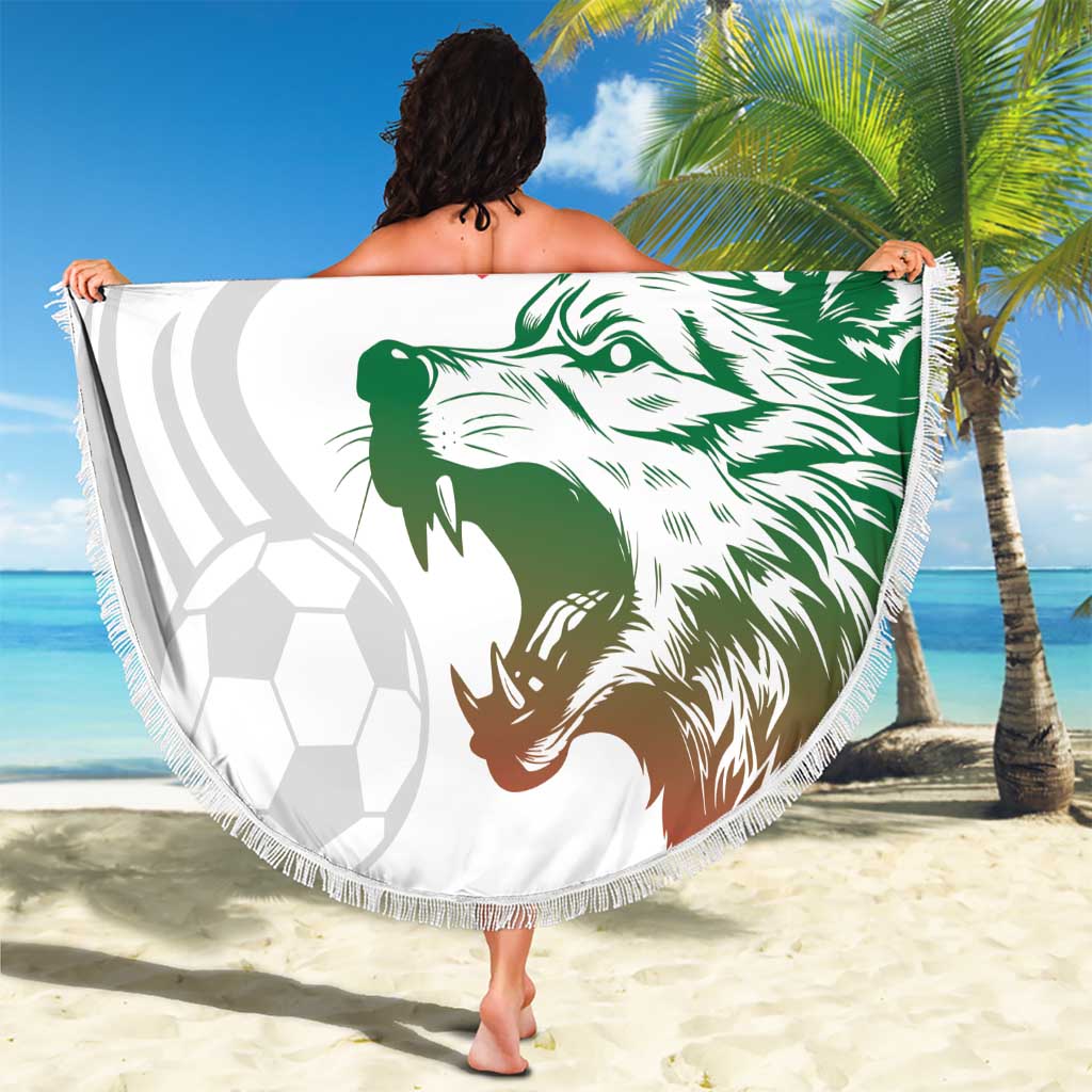 Custom Italy Football Beach Blanket Go Gli Azzurri Italian Wolf