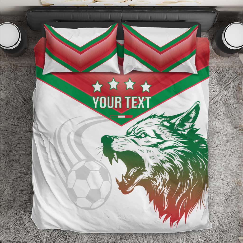 Custom Italy Football Bedding Set Go Gli Azzurri Italian Wolf