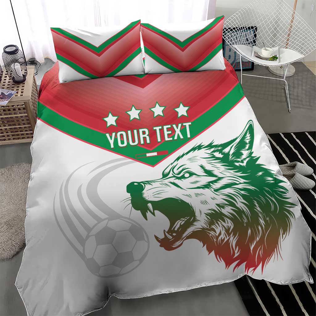 Custom Italy Football Bedding Set Go Gli Azzurri Italian Wolf