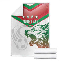 Custom Italy Football Blanket Go Gli Azzurri Italian Wolf