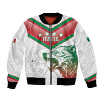 Custom Italy Football Bomber Jacket Go Gli Azzurri Italian Wolf