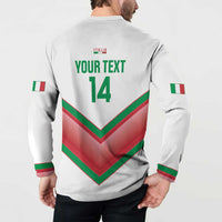 Custom Italy Football Button Sweatshirt Go Gli Azzurri Italian Wolf