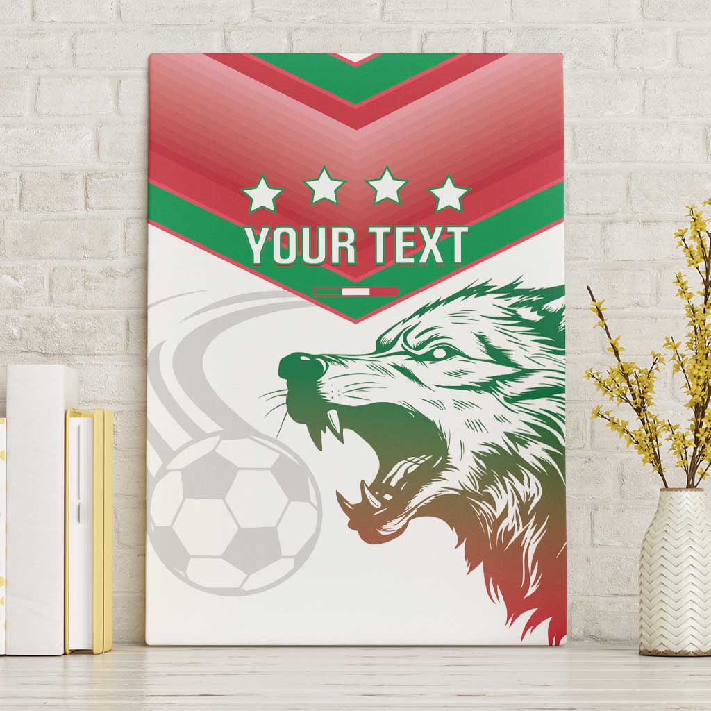 Custom Italy Football Canvas Wall Art Go Gli Azzurri Italian Wolf