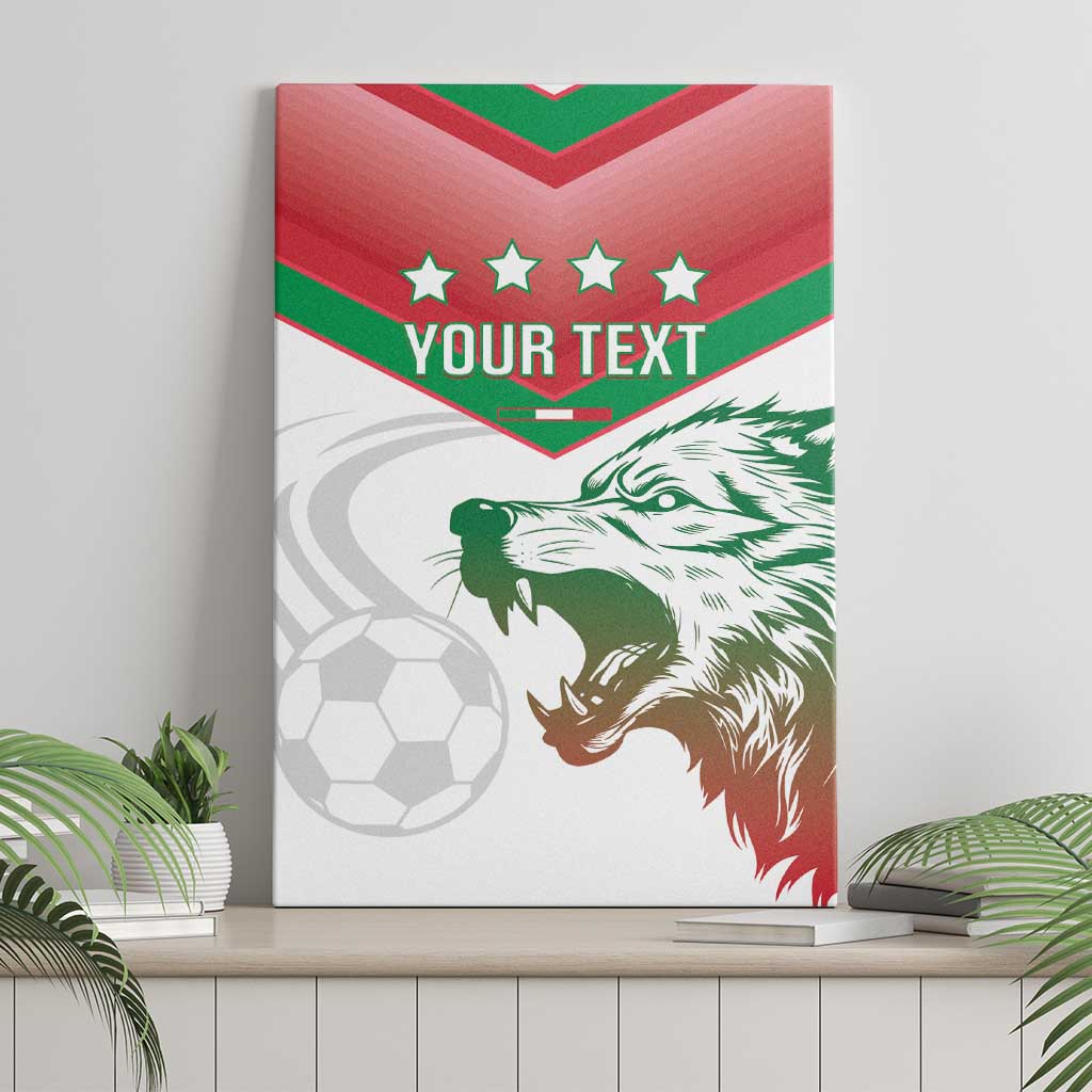 Custom Italy Football Canvas Wall Art Go Gli Azzurri Italian Wolf