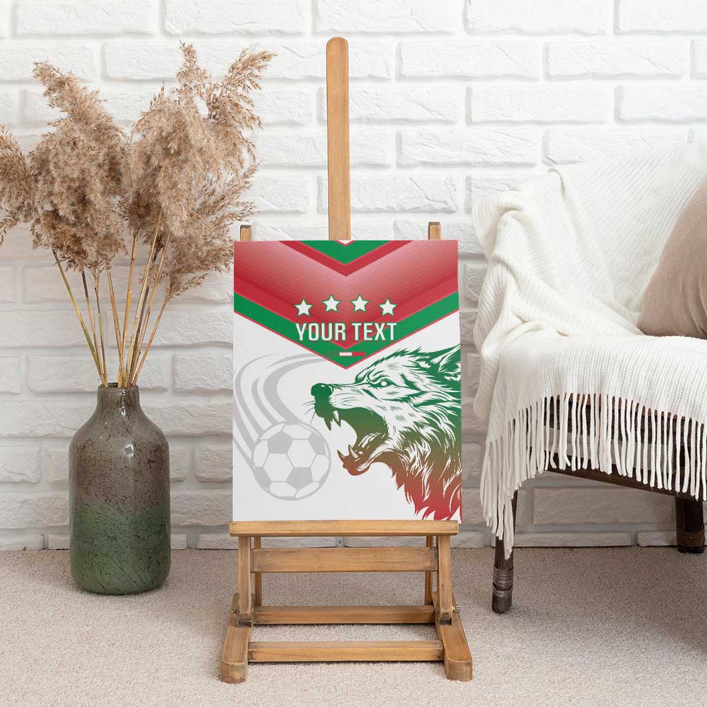 Custom Italy Football Canvas Wall Art Go Gli Azzurri Italian Wolf