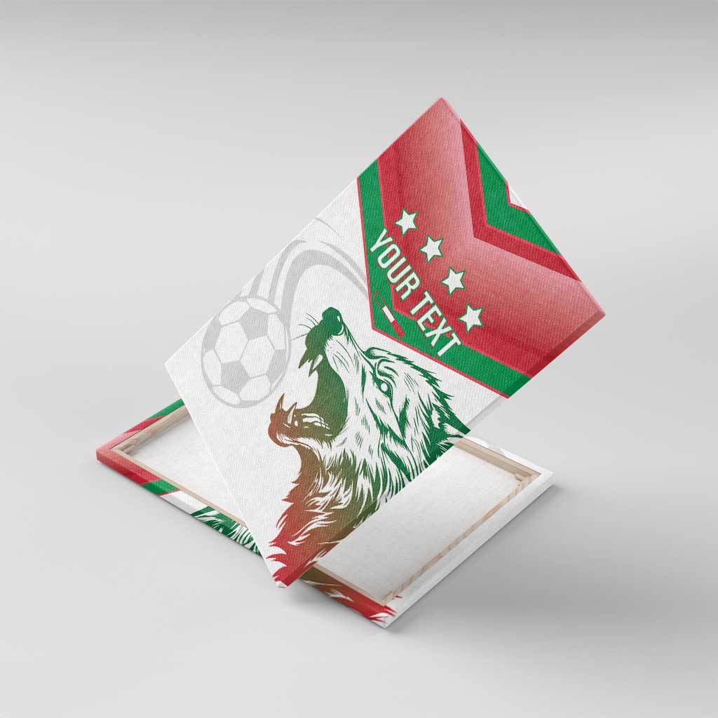 Custom Italy Football Canvas Wall Art Go Gli Azzurri Italian Wolf