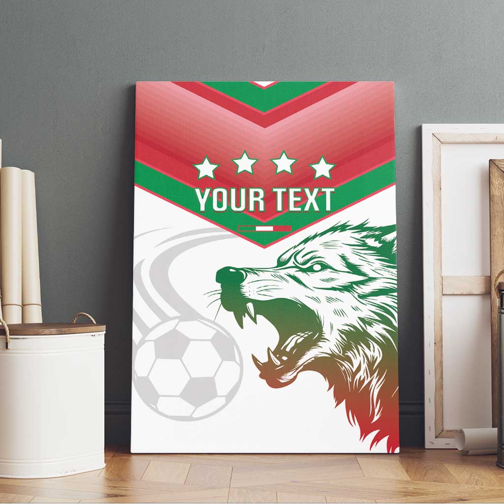 Custom Italy Football Canvas Wall Art Go Gli Azzurri Italian Wolf