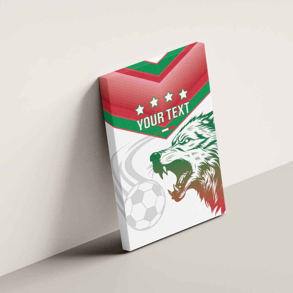 Custom Italy Football Canvas Wall Art Go Gli Azzurri Italian Wolf