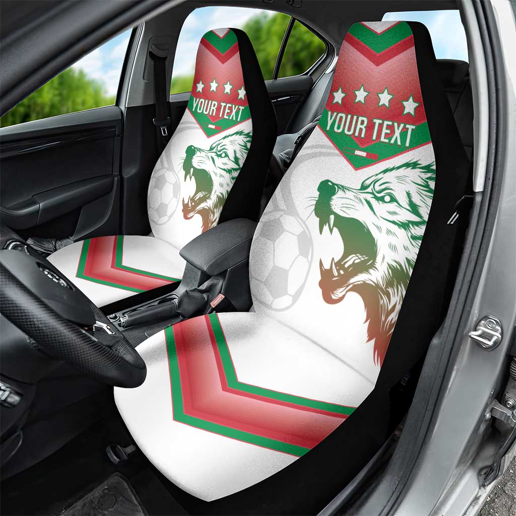 Custom Italy Football Car Seat Cover Go Gli Azzurri Italian Wolf