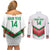 Custom Italy Football Couples Matching Off Shoulder Short Dress and Long Sleeve Button Shirt Go Gli Azzurri Italian Wolf
