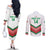 Custom Italy Football Couples Matching Off The Shoulder Long Sleeve Dress and Long Sleeve Button Shirt Go Gli Azzurri Italian Wolf