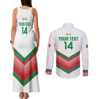 Custom Italy Football Couples Matching Tank Maxi Dress and Long Sleeve Button Shirt Go Gli Azzurri Italian Wolf