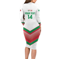 Custom Italy Football Family Matching Long Sleeve Bodycon Dress and Hawaiian Shirt Go Gli Azzurri Italian Wolf