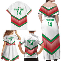 Custom Italy Football Family Matching Off Shoulder Maxi Dress and Hawaiian Shirt Go Gli Azzurri Italian Wolf