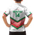 Custom Italy Football Family Matching Off Shoulder Short Dress and Hawaiian Shirt Go Gli Azzurri Italian Wolf