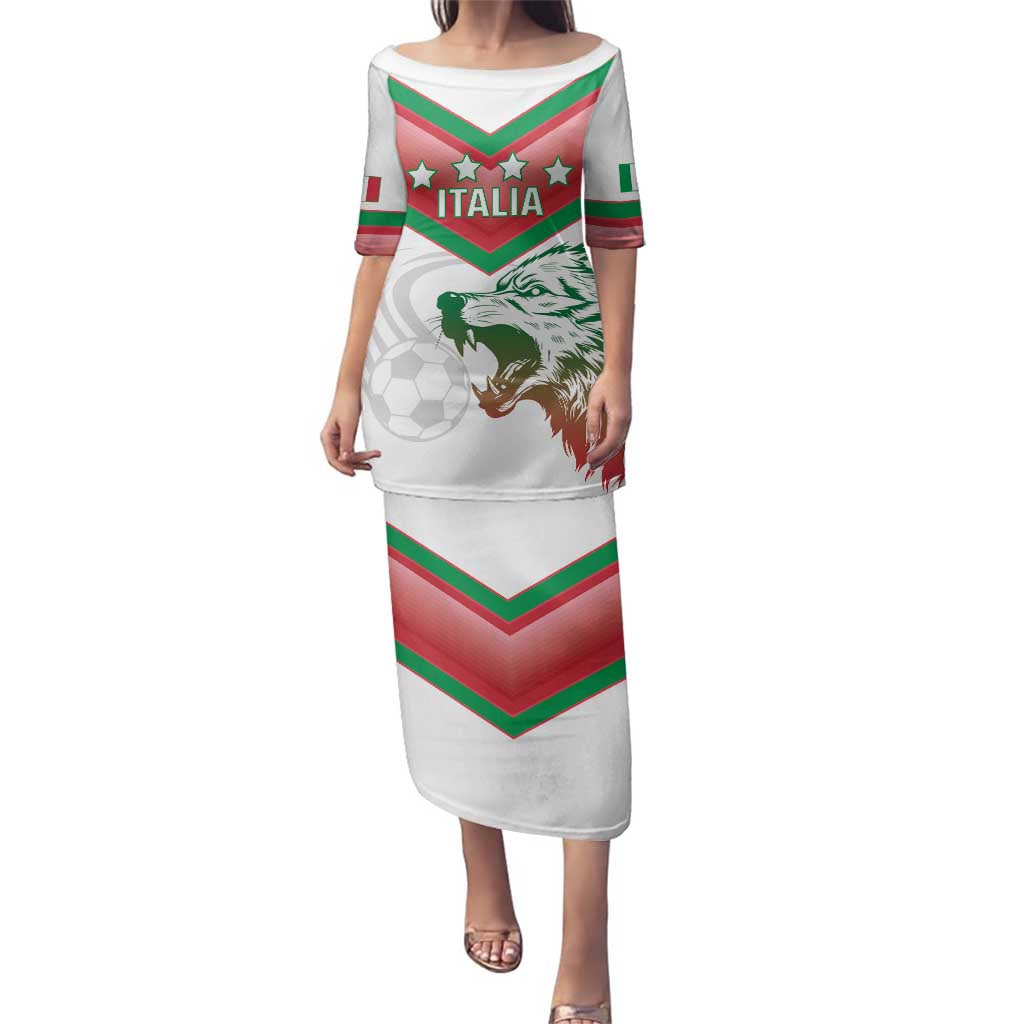 Custom Italy Football Family Matching Puletasi and Hawaiian Shirt Go Gli Azzurri Italian Wolf