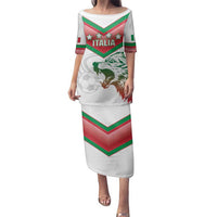 Custom Italy Football Family Matching Puletasi and Hawaiian Shirt Go Gli Azzurri Italian Wolf