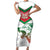 Custom Italy Football Family Matching Short Sleeve Bodycon Dress and Hawaiian Shirt Go Gli Azzurri Italian Wolf