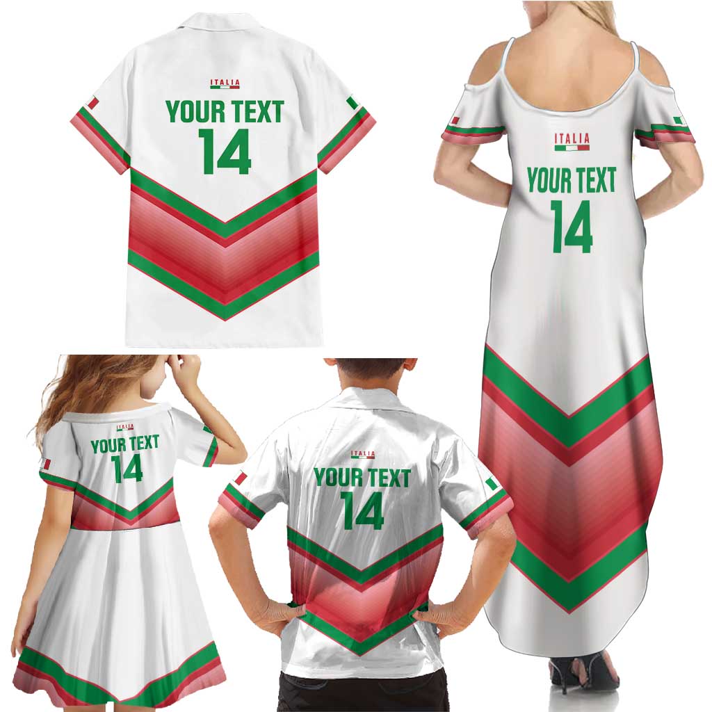 Custom Italy Football Family Matching Summer Maxi Dress and Hawaiian Shirt Go Gli Azzurri Italian Wolf