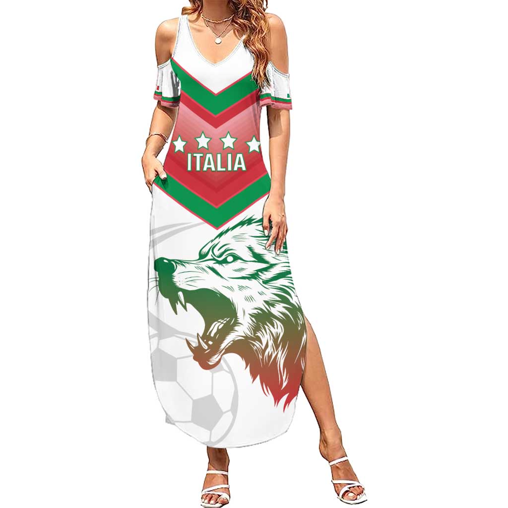 Custom Italy Football Family Matching Summer Maxi Dress and Hawaiian Shirt Go Gli Azzurri Italian Wolf