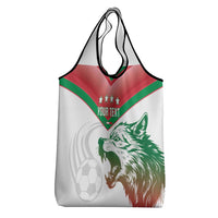 Custom Italy Football Grocery Bag Go Gli Azzurri Italian Wolf