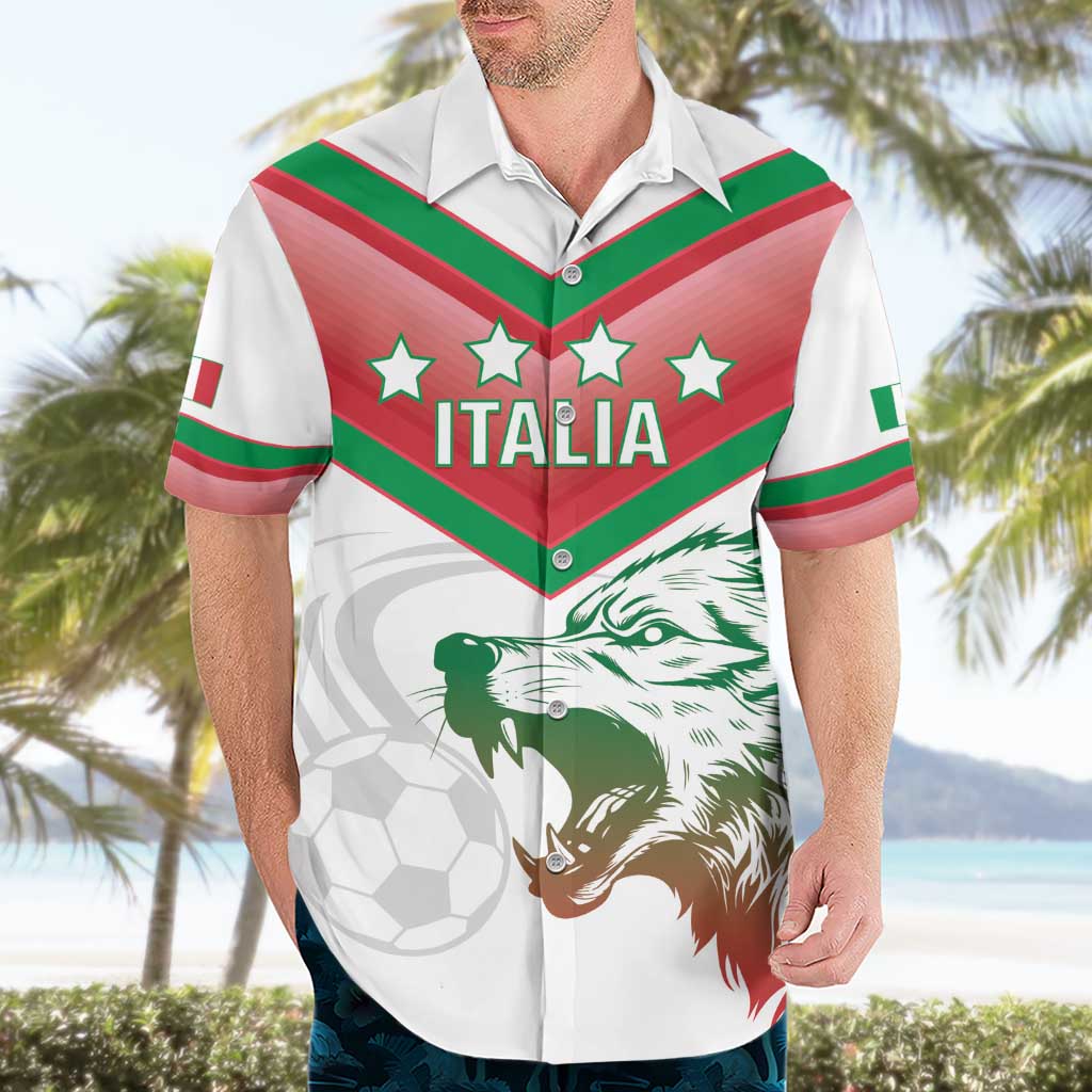 Custom Italy Football Hawaiian Shirt Go Gli Azzurri Italian Wolf