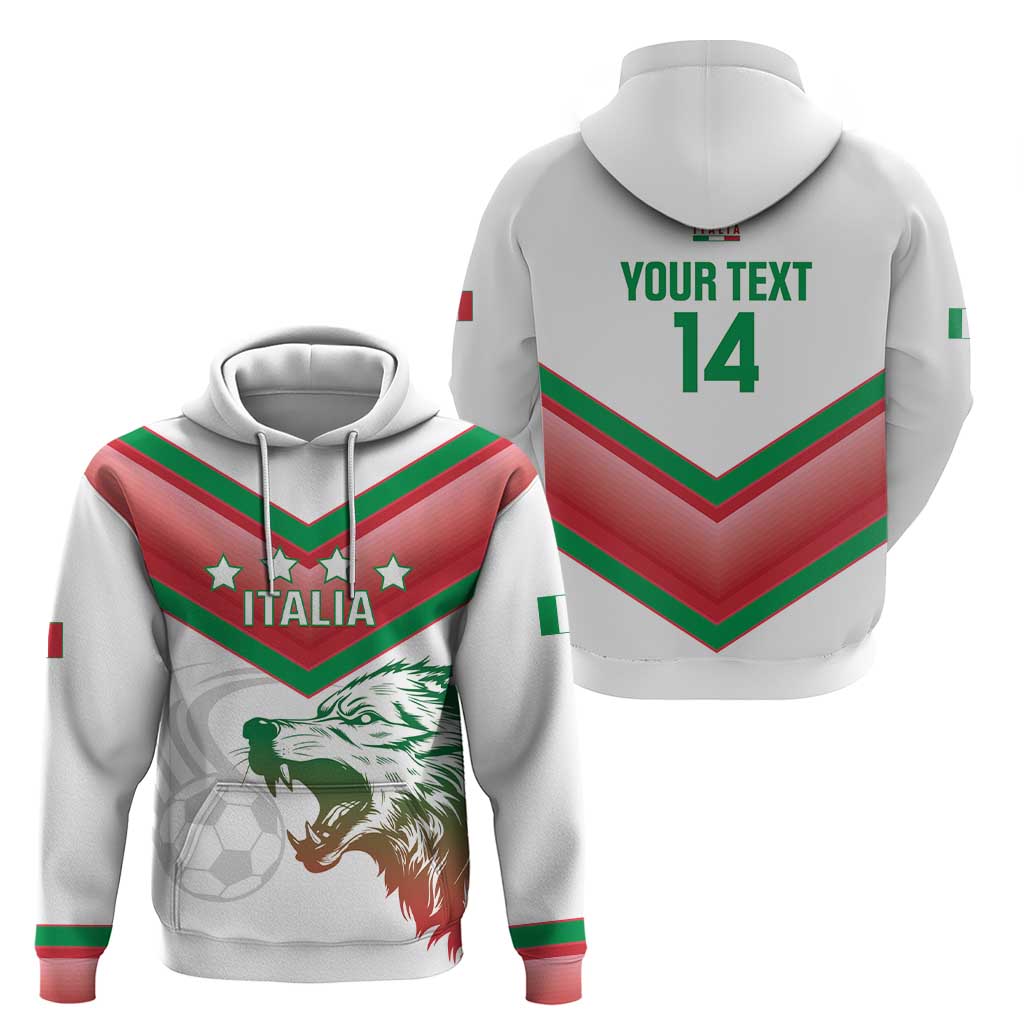Custom Italy Football Hoodie Go Gli Azzurri Italian Wolf