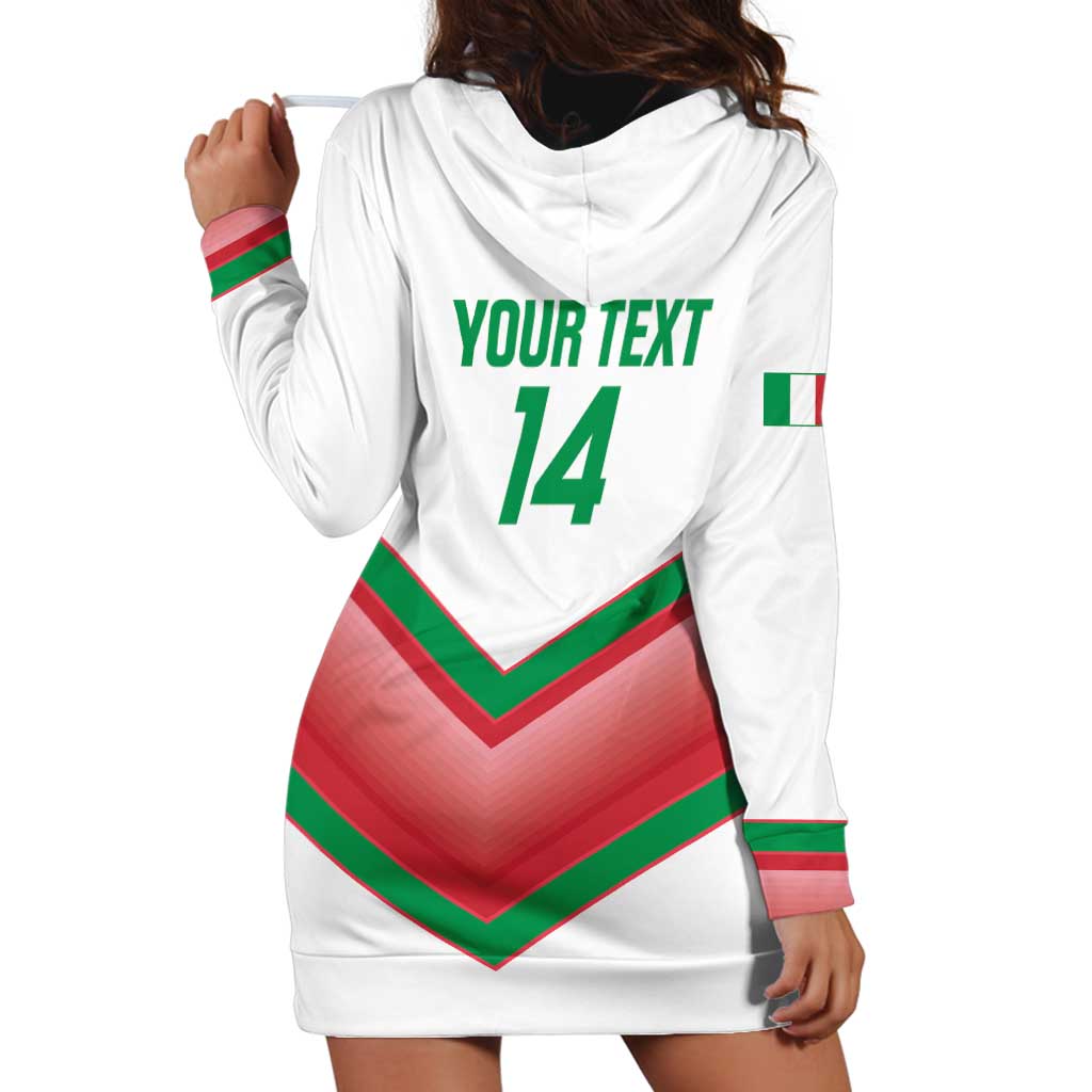 Custom Italy Football Hoodie Dress Go Gli Azzurri Italian Wolf