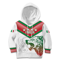 Custom Italy Football Kid Hoodie Go Gli Azzurri Italian Wolf