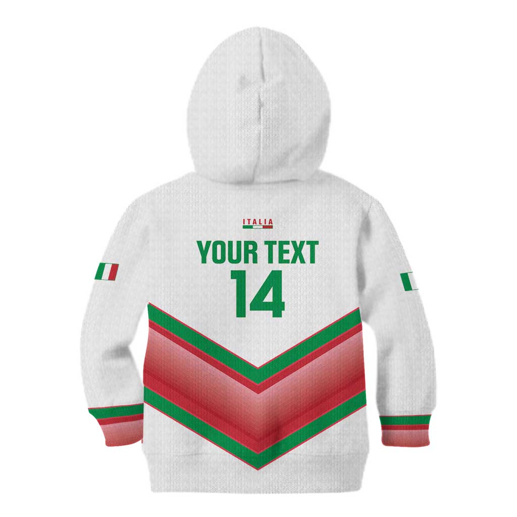 Custom Italy Football Kid Hoodie Go Gli Azzurri Italian Wolf
