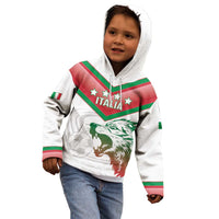Custom Italy Football Kid Hoodie Go Gli Azzurri Italian Wolf