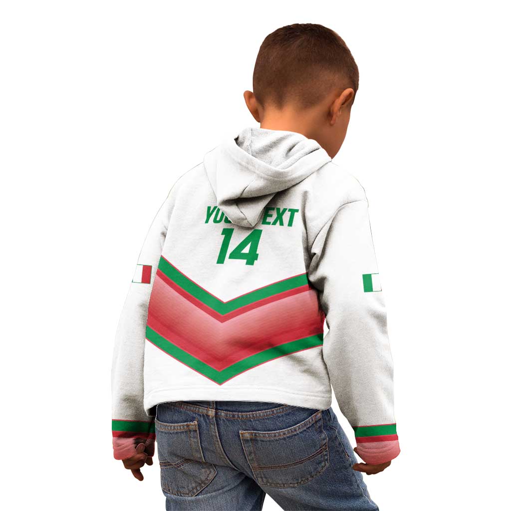 Custom Italy Football Kid Hoodie Go Gli Azzurri Italian Wolf