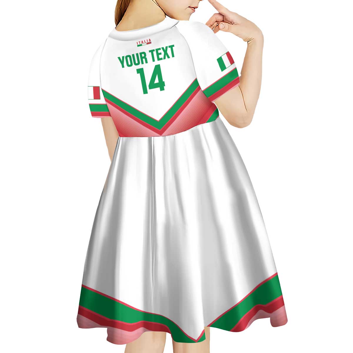 Custom Italy Football Kid Short Sleeve Dress Go Gli Azzurri Italian Wolf