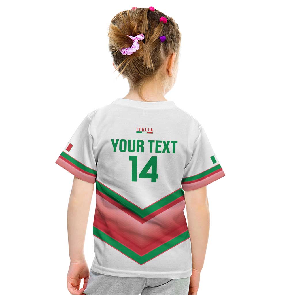 Custom Italy Football Kid T Shirt Go Gli Azzurri Italian Wolf