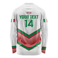 Custom Italy Football Long Sleeve Shirt Go Gli Azzurri Italian Wolf