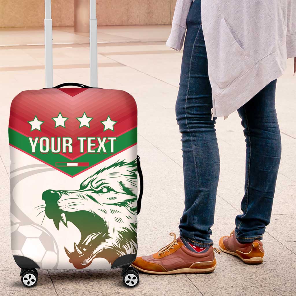 Custom Italy Football Luggage Cover Go Gli Azzurri Italian Wolf