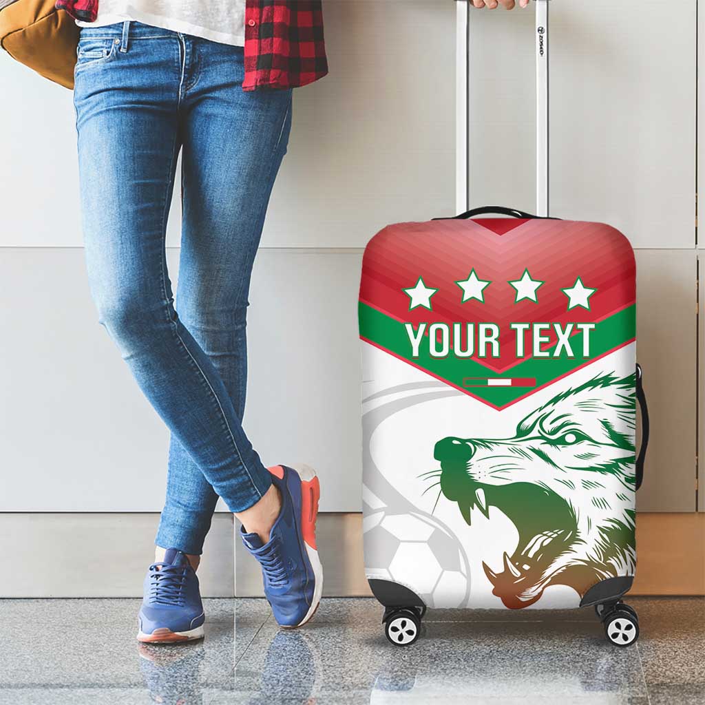 Custom Italy Football Luggage Cover Go Gli Azzurri Italian Wolf
