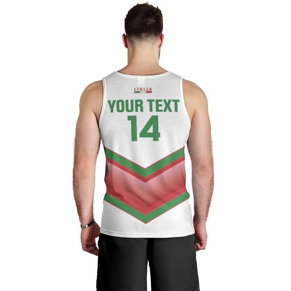Custom Italy Football Men Tank Top Go Gli Azzurri Italian Wolf
